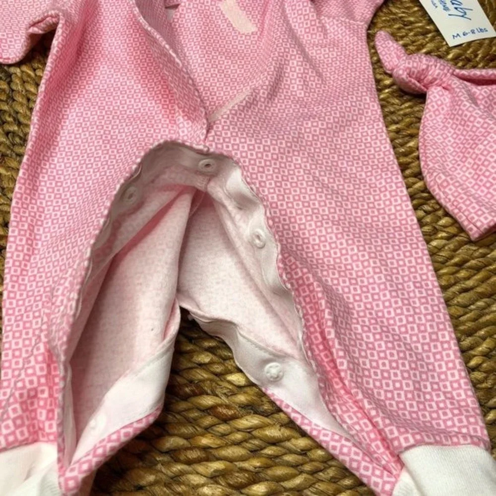 New 6-8 Pounds‎ Newborn Romper Outfit 2Pc Infant Baby Girl Babies Infants Girls